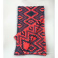 Écharpe lourde en tricot à fils de plumes à carreaux d&#39;hiver (SK177)
